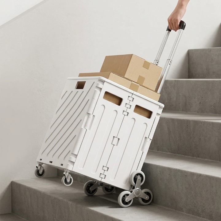 Transport Cart Foldable Stair-Climbing Wheels 75L