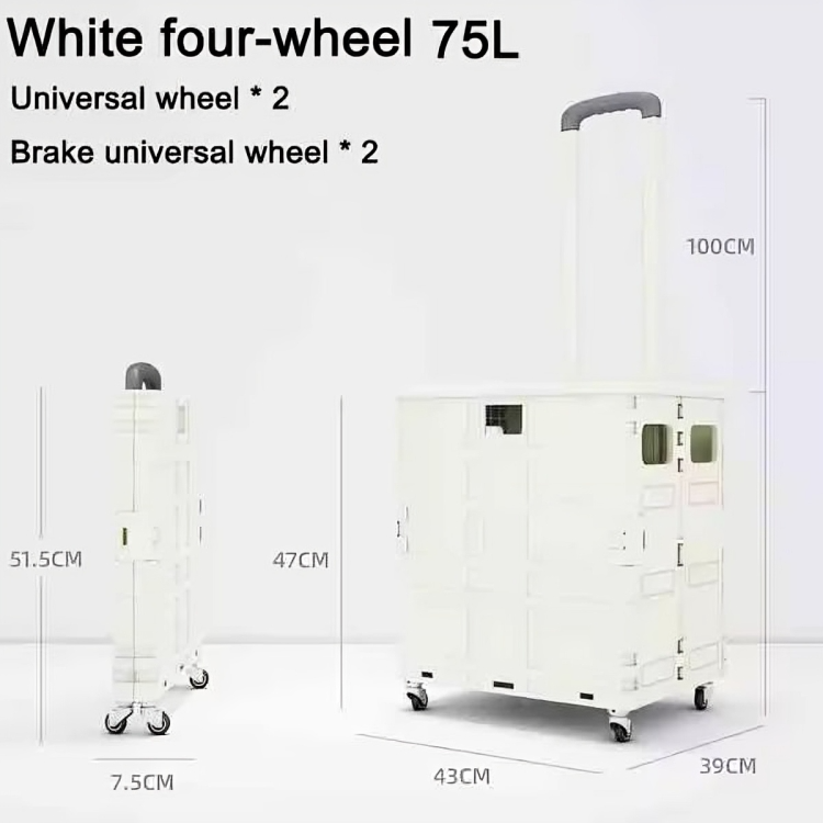 Transport Cart Foldable Stair-Climbing Wheels 75L
