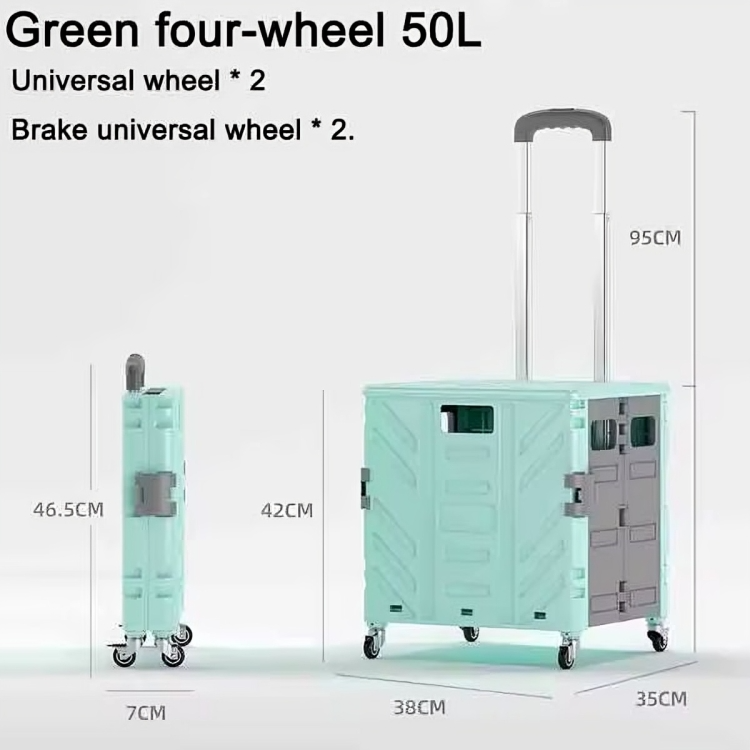 Transport Cart Foldable Stair-Climbing Wheels 75L