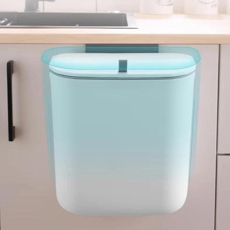Trash Can Wall-Mounted Swing Lid Removable Inner Bucket