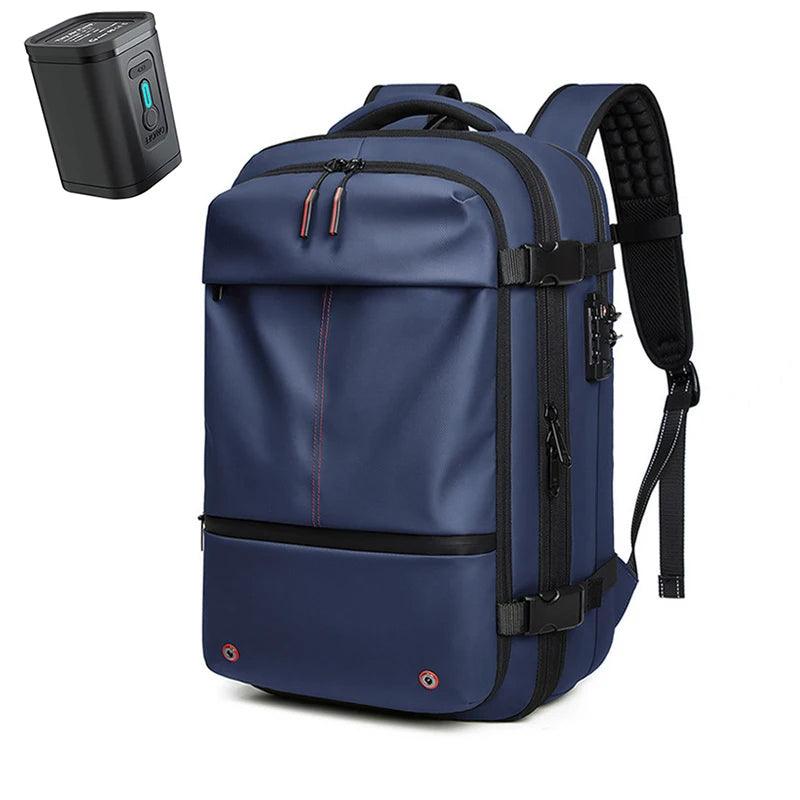 Travel Backpack Vacuum Compression Expandable 60L Padded Laptop Compartment