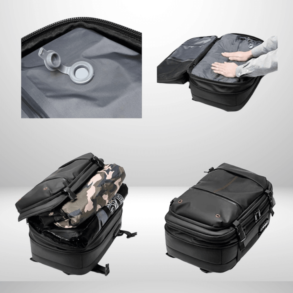 Travel Backpack Vacuum Compression Expandable 60L Padded Laptop Compartment