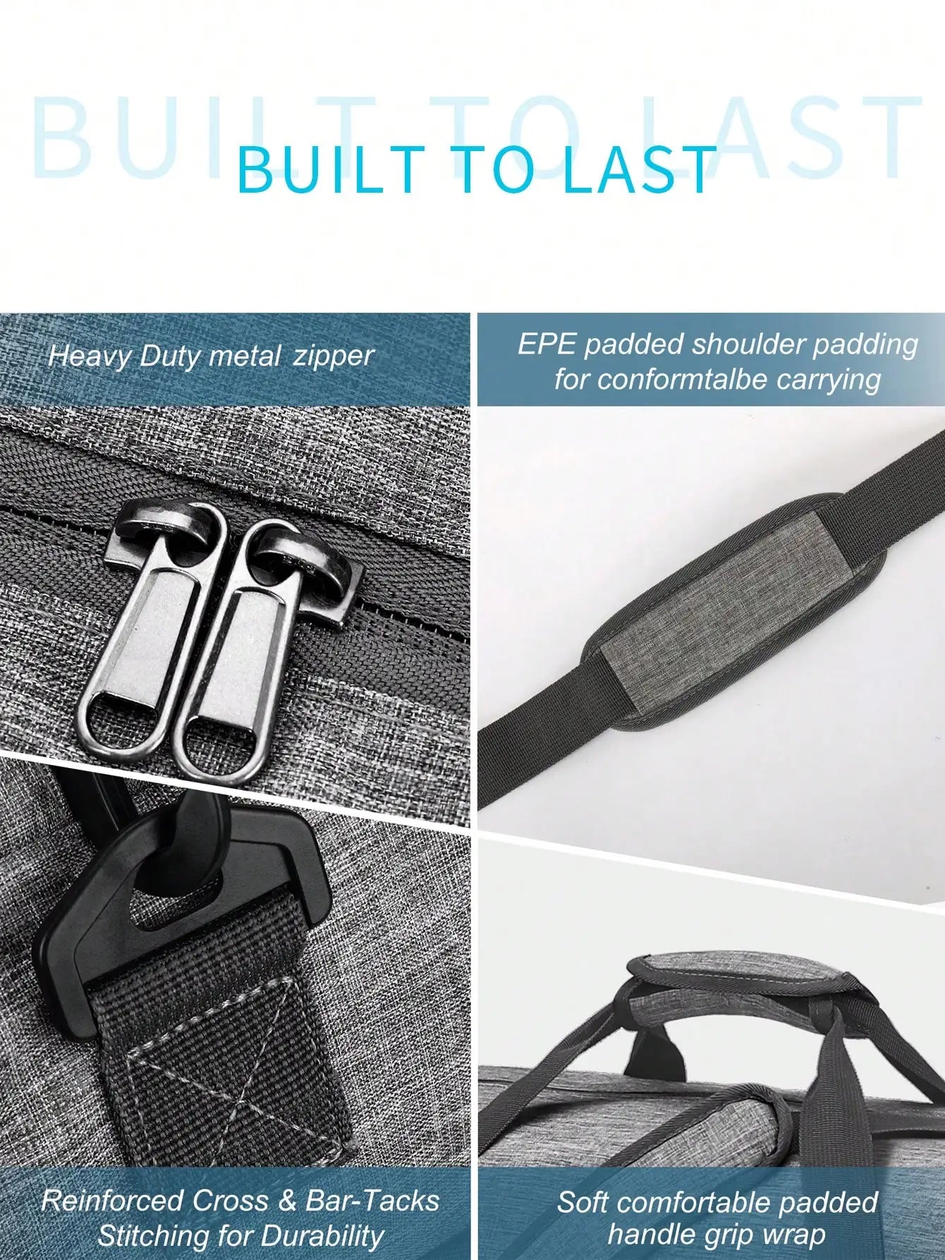 Travel Bag Foldable 65L Multiple Zip Pockets