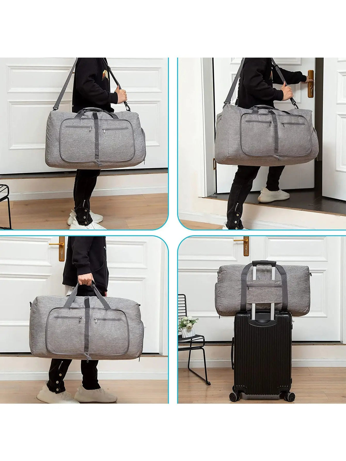 Travel Bag Foldable 65L Multiple Zip Pockets