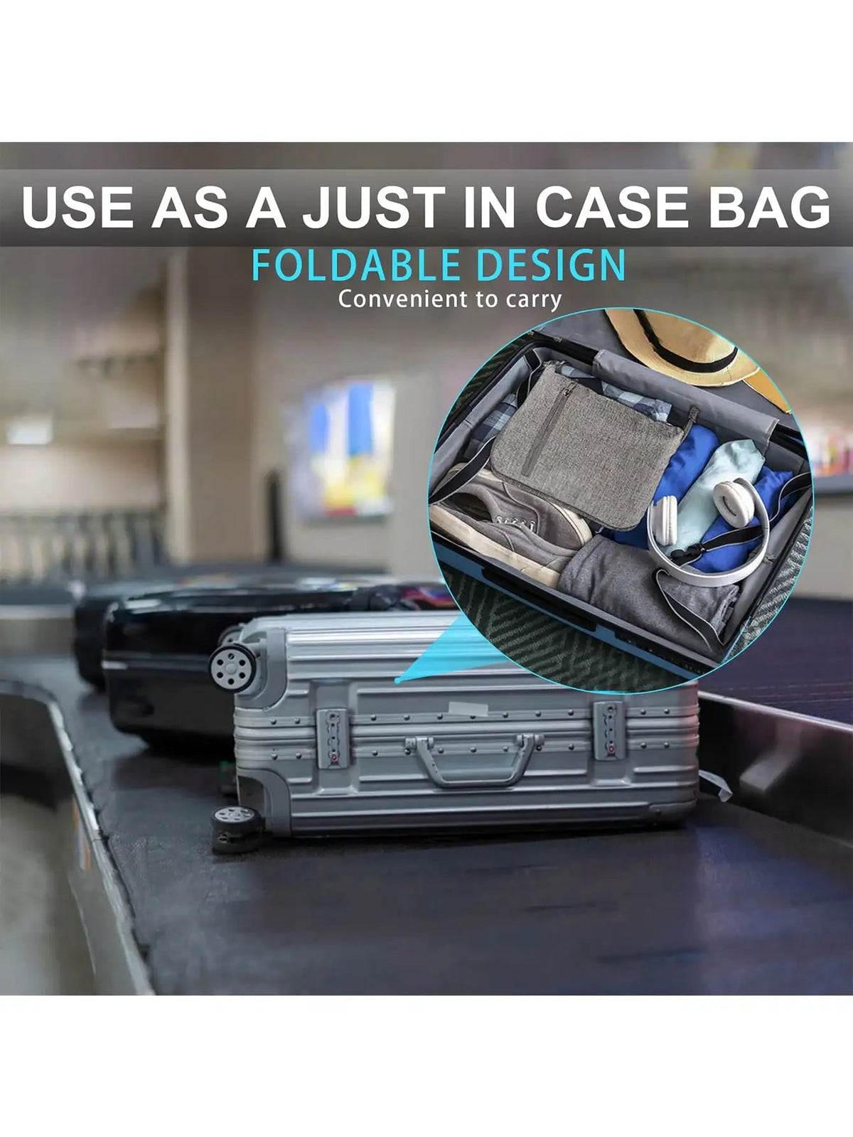 Travel Bag Foldable 65L Multiple Zip Pockets