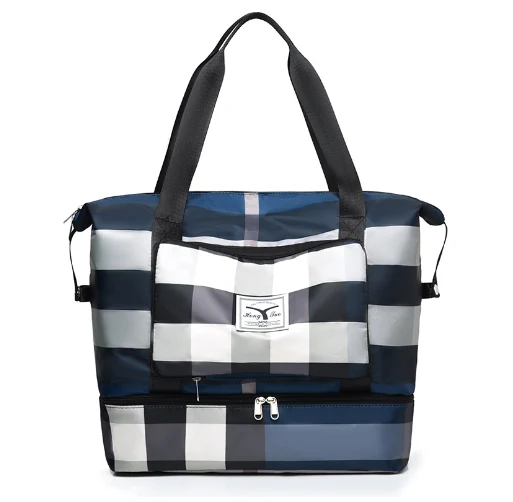 Travel Bag Foldable Space-Saving Zippered Wet Compartment 20-35L