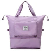 Travel Bag Foldable Space-Saving Zippered Wet Compartment 20-35L