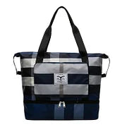 Travel Bag Foldable Space-Saving Zippered Wet Compartment 20-35L