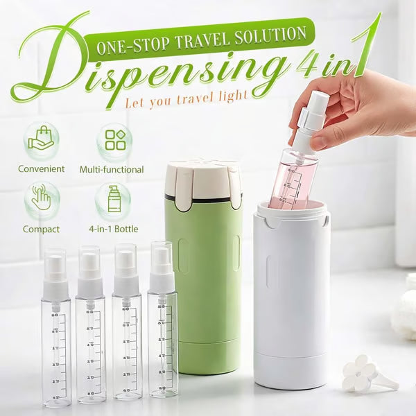 Travel Bottle Set Leak-Proof Push-Button Refillable