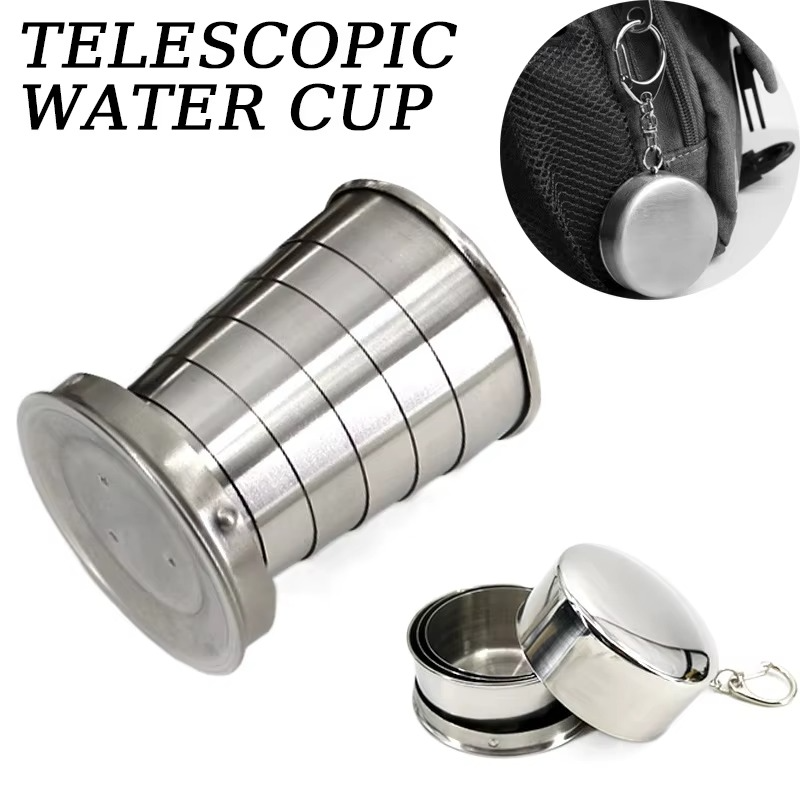 Travel Cup Telescopic Collapsible Stainless Steel 150ml