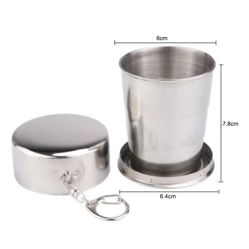 Travel Cup Telescopic Collapsible Stainless Steel 150ml
