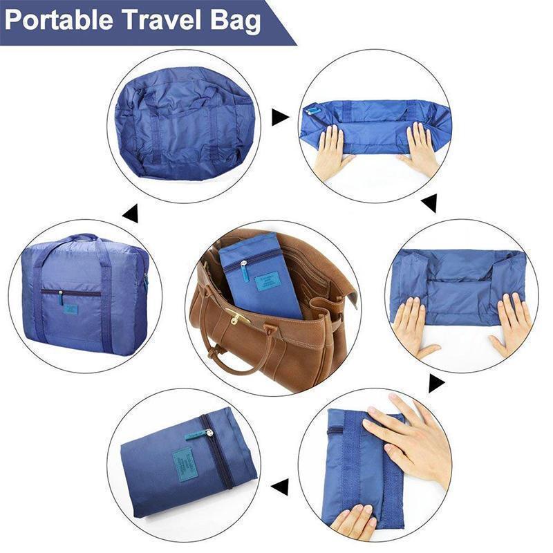Travel Duffel Bag Foldable Luggage Sleeve Water-Resistant Nylon