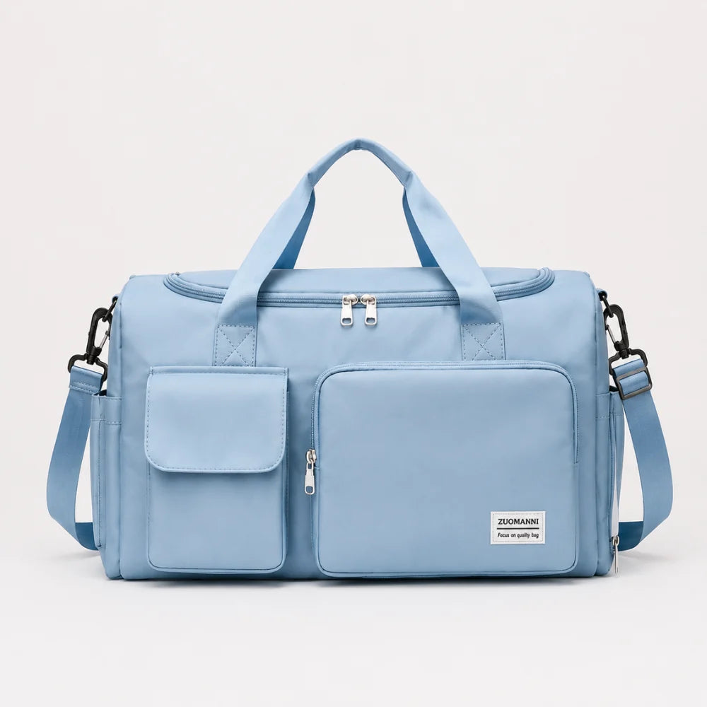 Travel Duffel Bag Separate Shoe Compartment Water-Repellent Nylon