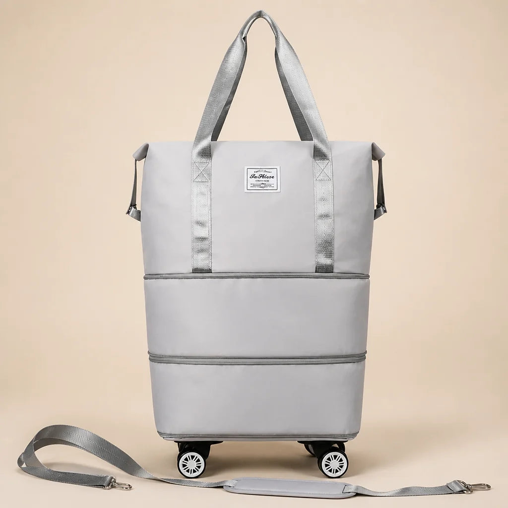 Travel Duffel Bag Wet Dry Compartment Removable Spinner Wheels