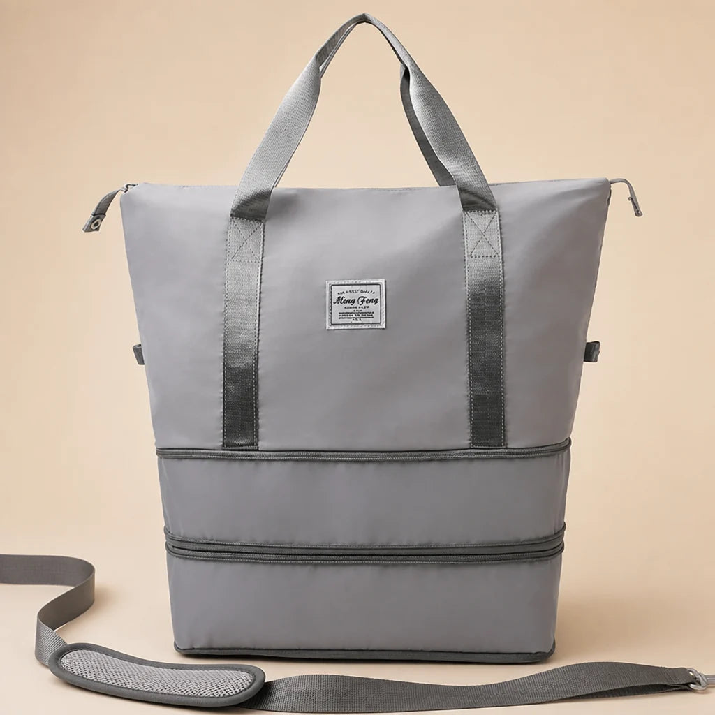 Travel Duffel Bag Wet Dry Compartment Removable Spinner Wheels