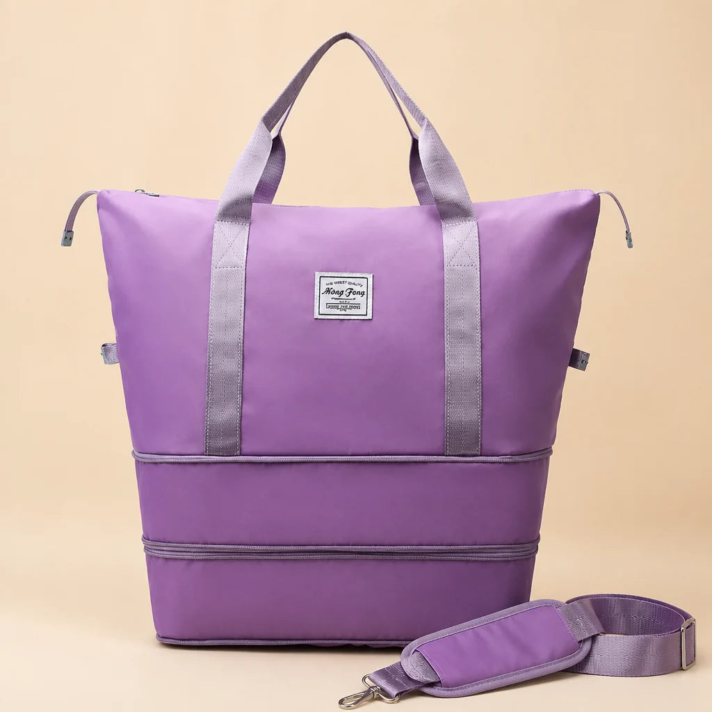 Travel Duffel Bag Wet Dry Compartment Removable Spinner Wheels