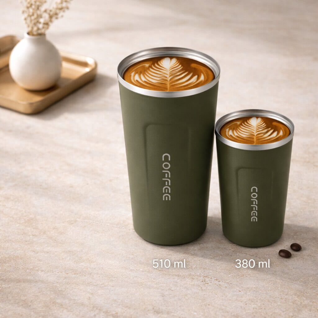 Travel Mug Digital Temperature Display Vacuum Insulated Leak-Proof Lid