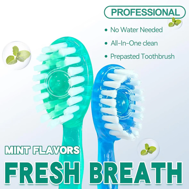 Travel Oral Care Kit 3-In-1 Brush Flosser Tongue Scraper