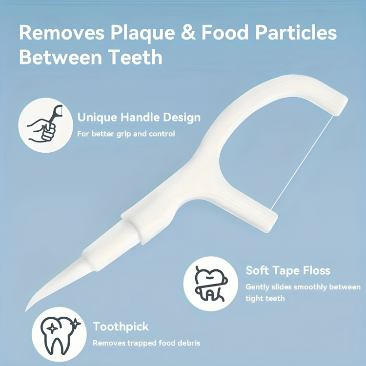 Travel Oral Care Kit 3-In-1 Brush Flosser Tongue Scraper
