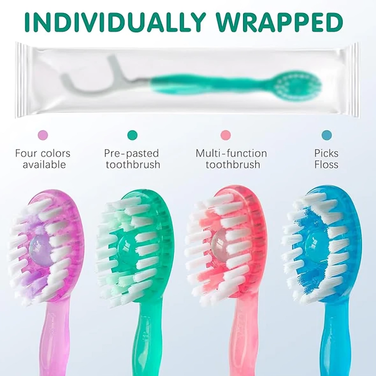 Travel Oral Care Kit 3-In-1 Brush Flosser Tongue Scraper