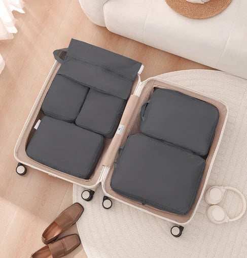 Travel Packing Bag Set Air-Compression Polyester 6-Piece