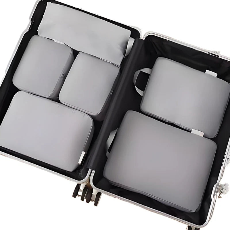 Travel Packing Bag Set Air-Compression Polyester 6-Piece