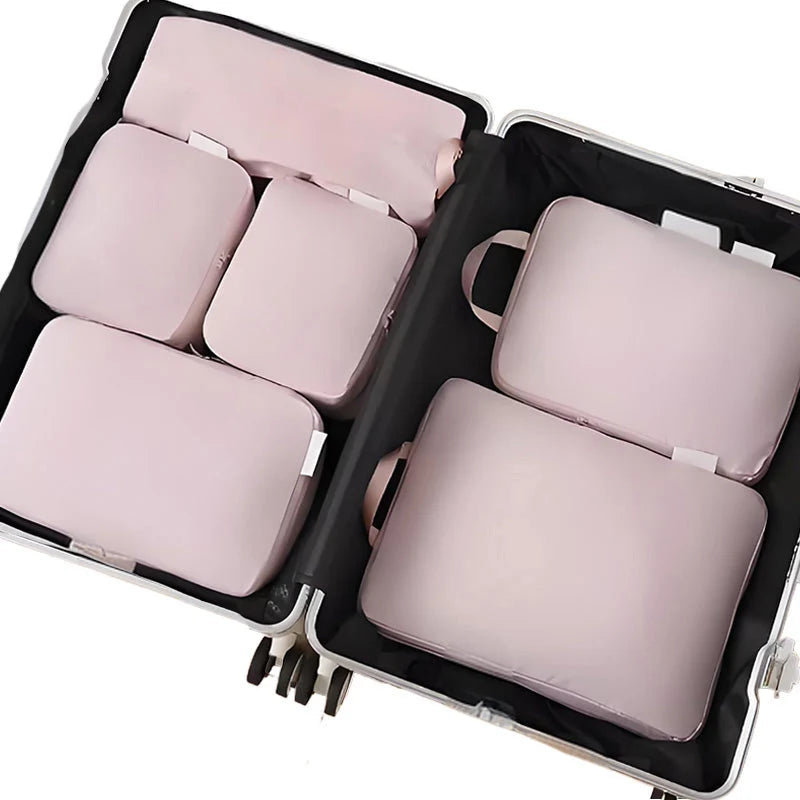 Travel Packing Bag Set Air-Compression Polyester 6-Piece