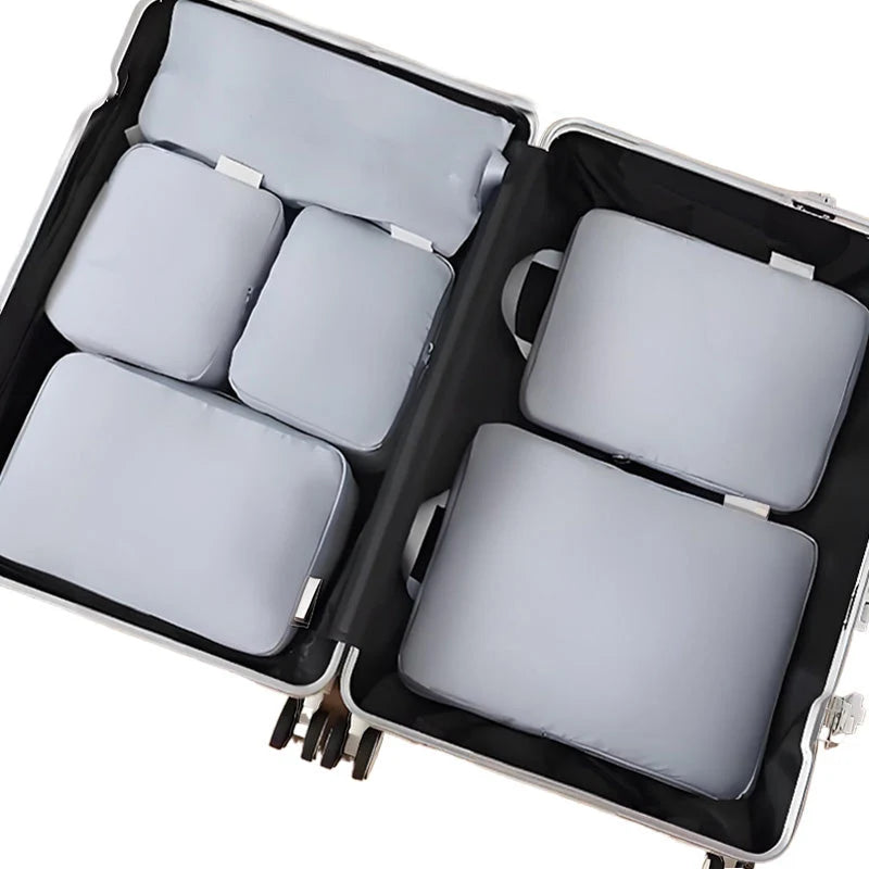 Travel Packing Bag Set Air-Compression Polyester 6-Piece