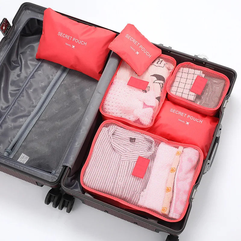 Travel Packing Cube Set 6-Piece Water-Repellent Breathable Mesh