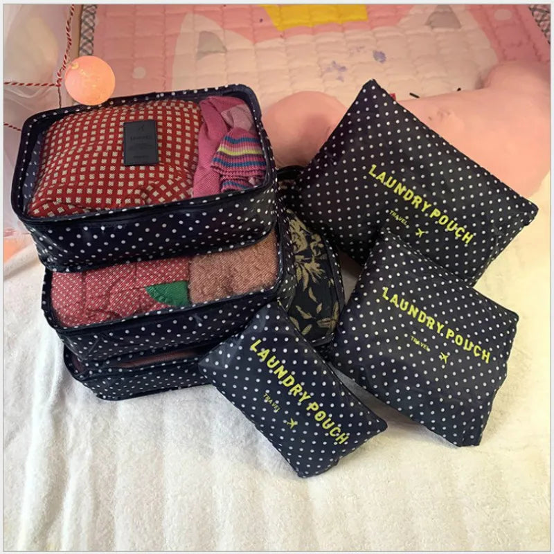 Travel Packing Cube Set 6-Piece Water-Repellent Breathable Mesh