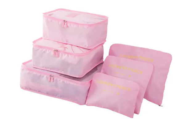 Travel Packing Cube Set 6-Piece Water-Repellent Breathable Mesh