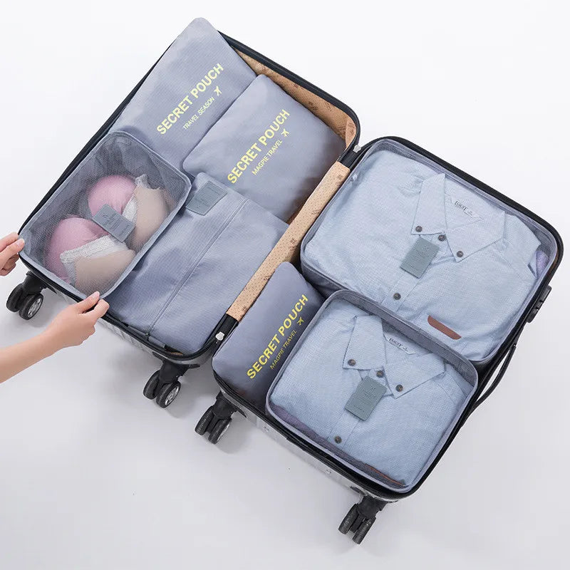 Travel Packing Cube Set 6-Piece Water-Repellent Breathable Mesh