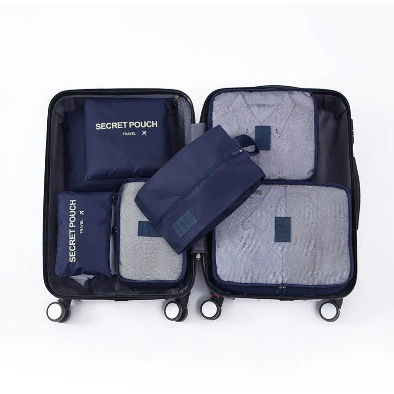 Travel Packing Cube Set 6-Piece Water-Repellent Breathable Mesh