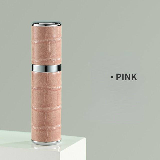 Travel Perfume Atomizer Refillable 5 Ml Leather Case
