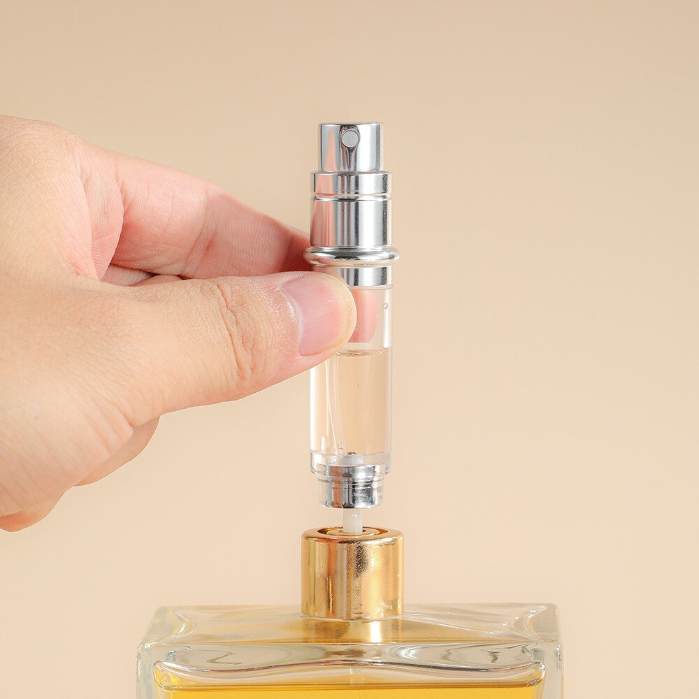 Travel Perfume Atomizer Refillable 5 Ml Leather Case