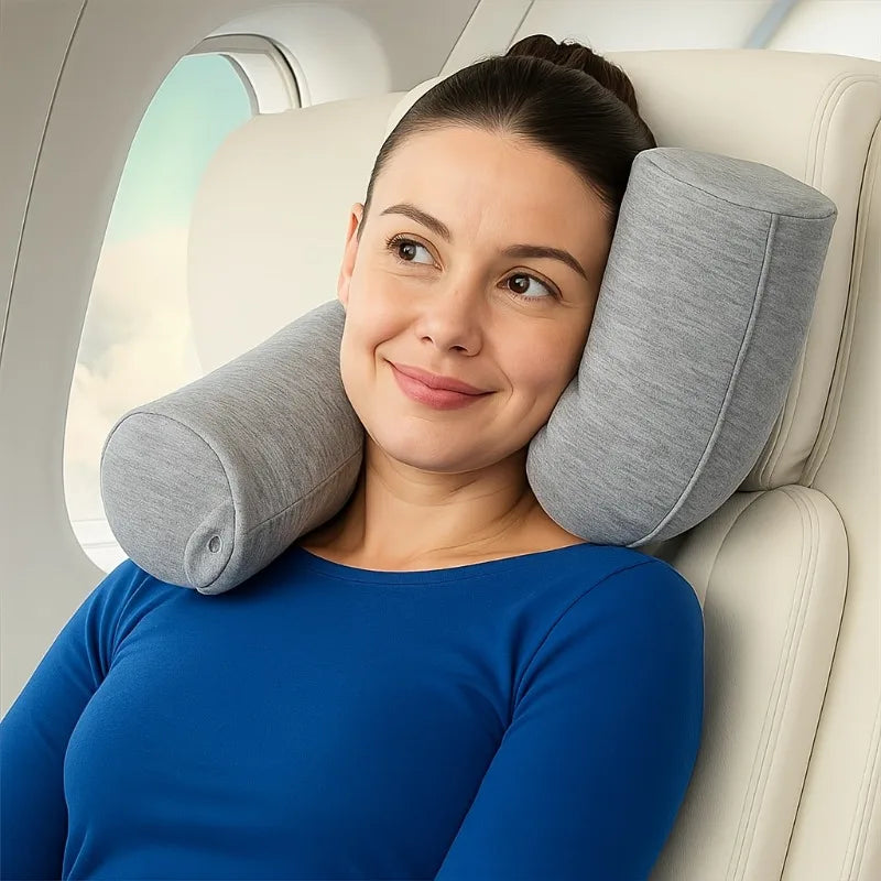 Travel Pillow Flexible Memory Foam Removable Washable Cover