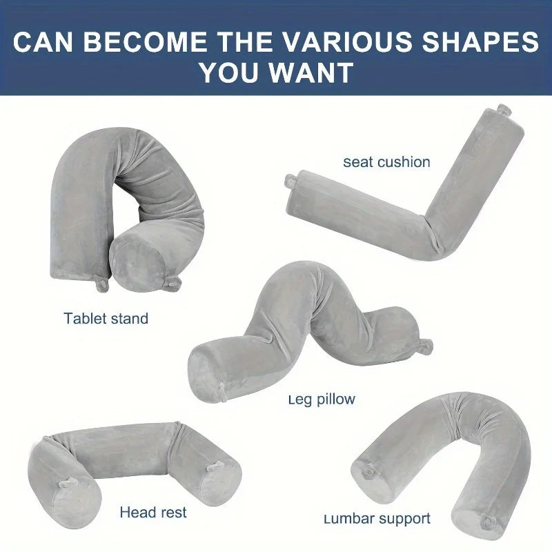 Travel Pillow Flexible Memory Foam Removable Washable Cover