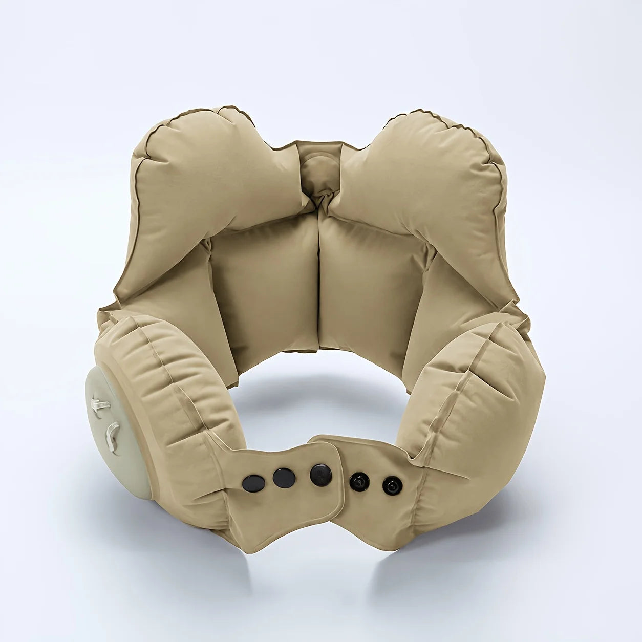 Travel Pillow One-Touch Inflation Ergonomic U-Shape Adjustable Buckle