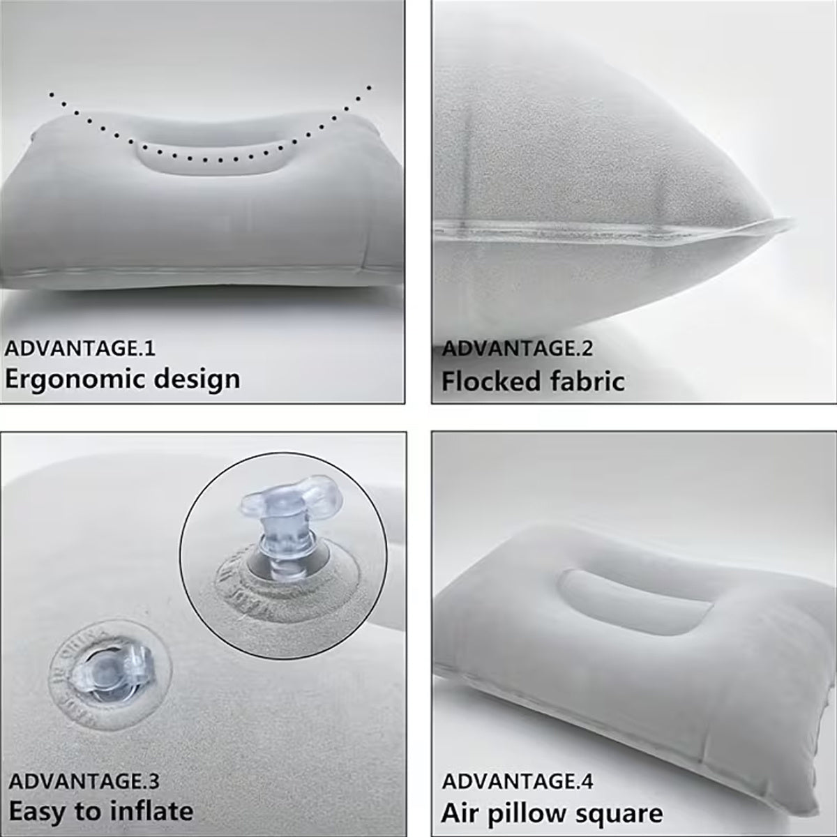 Travel Pillow Set Inflatable Neck & Lumbar Support