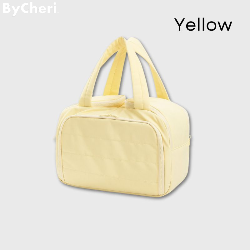 Travel Toiletry Bag Wet & Dry Compartments Leak-Resistant Polyester