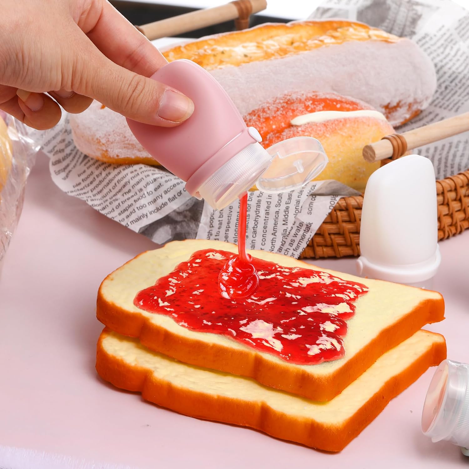 Travel Toiletry Bottles Leak-Proof Carry-On Food-Grade Silicone 6-Pack