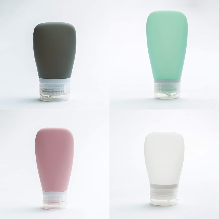 Travel Toiletry Bottles Leak-Proof Carry-On Food-Grade Silicone 6-Pack