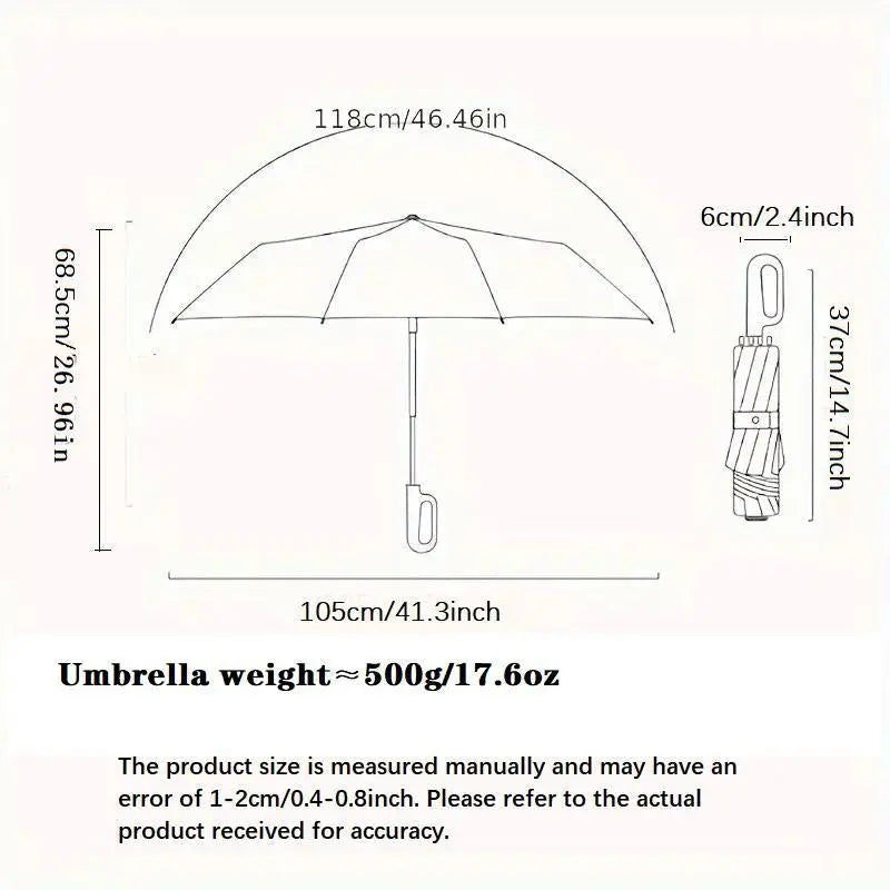 Travel Umbrella Auto Open Water-Repellent Ring Handle
