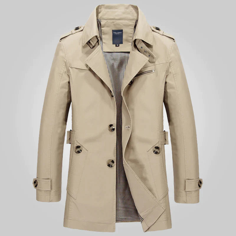 Trench Coat Relaxed Fit Lightweight Warm