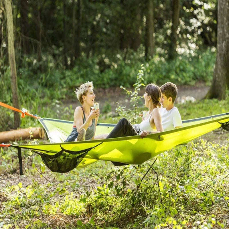 Triangle Hammock 3-Person Anti-Roll Straps & Adjustable Ropes