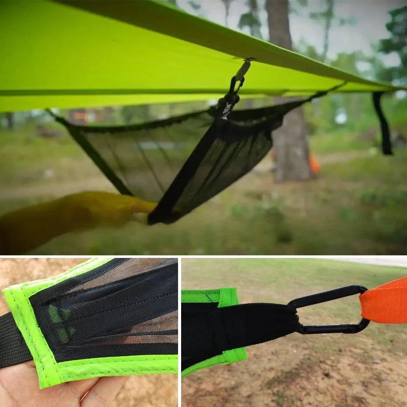 Triangle Hammock 3-Person Anti-Roll Straps & Adjustable Ropes