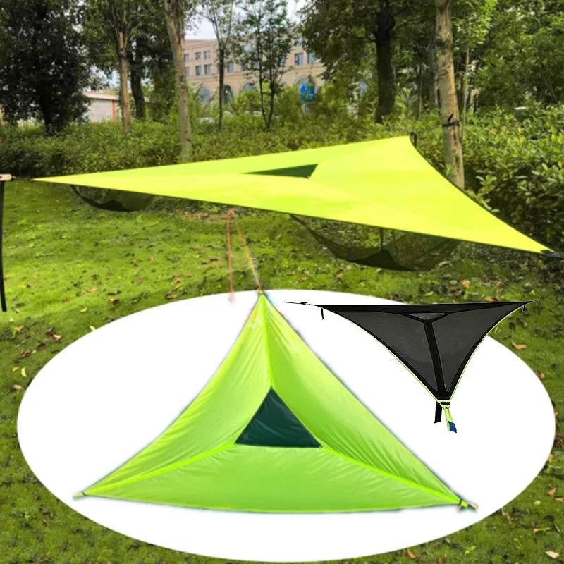 Triangle Hammock 3-Person Anti-Roll Straps & Adjustable Ropes