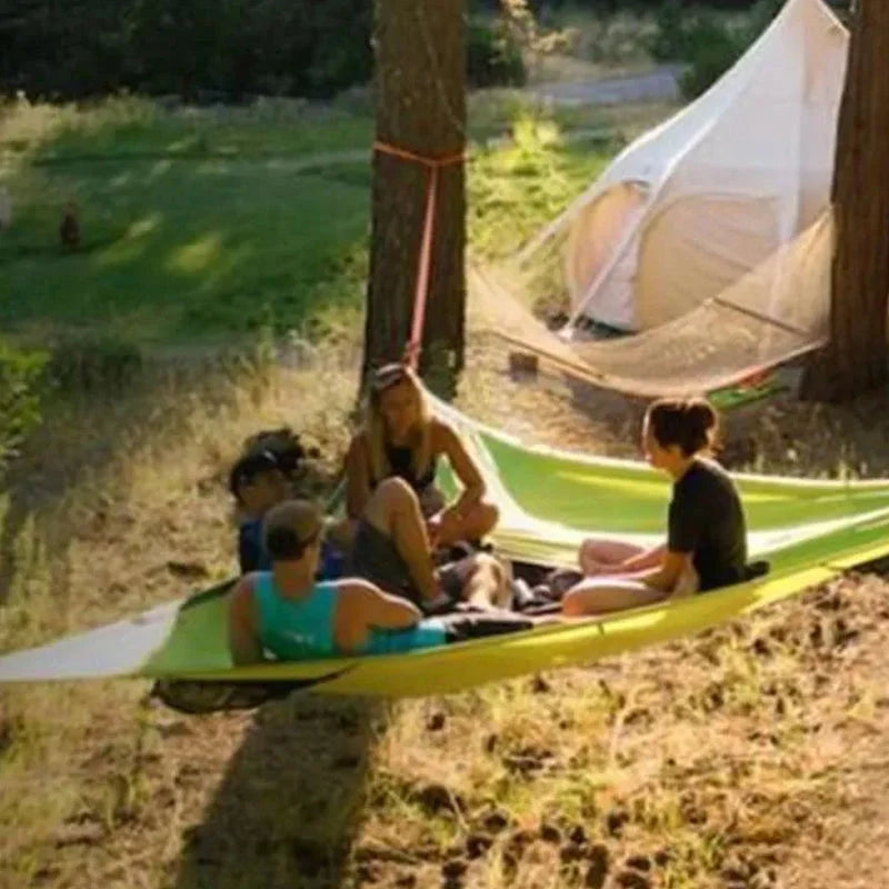 Triangle Hammock 3-Person Anti-Roll Straps & Adjustable Ropes
