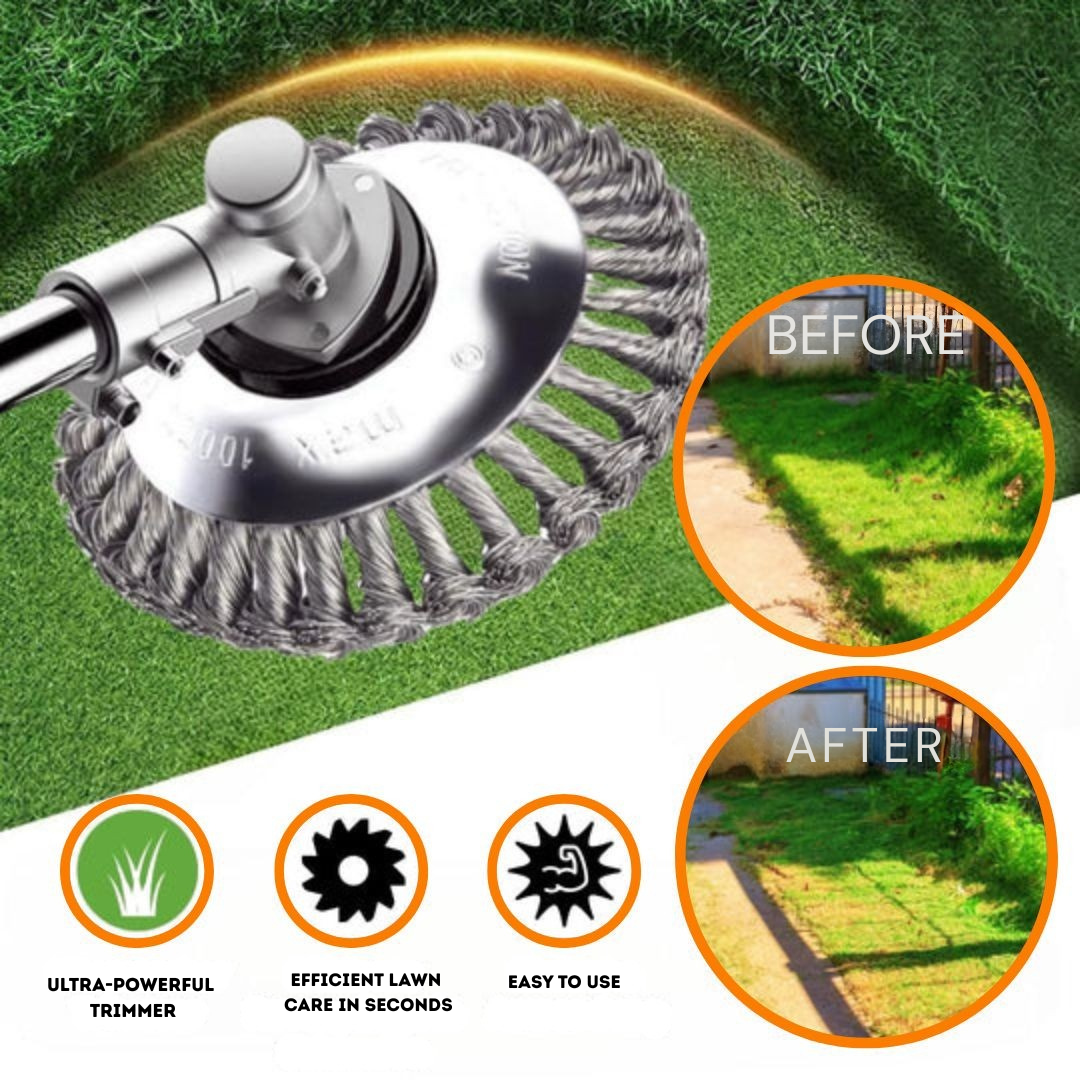 Trimmer Brush Head Root-Level Weed Removal Carbon Steel