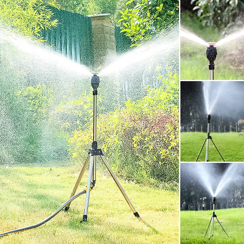 Tripod Sprinkler 360 Degree Rotation Height Adjustable Stainless Steel